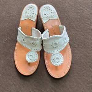 Jack Rogers White Wedge Sandals